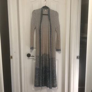 Anthropologie Moth floor length cardigan